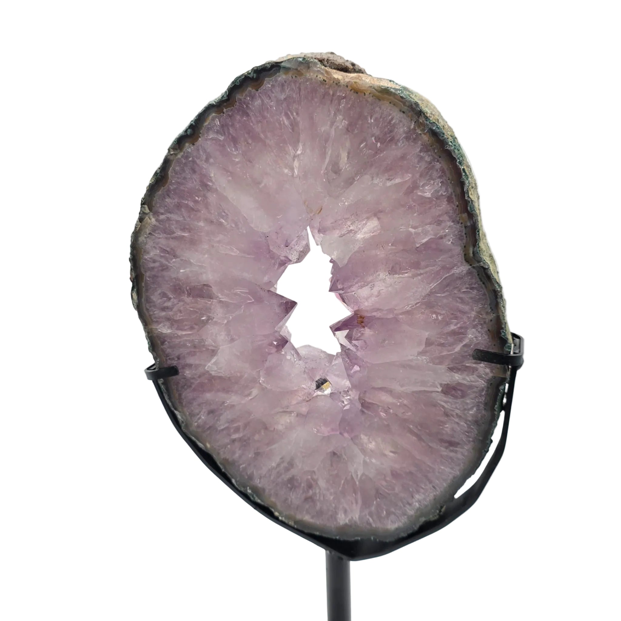 Amethyst-Scheibe mit Ständer