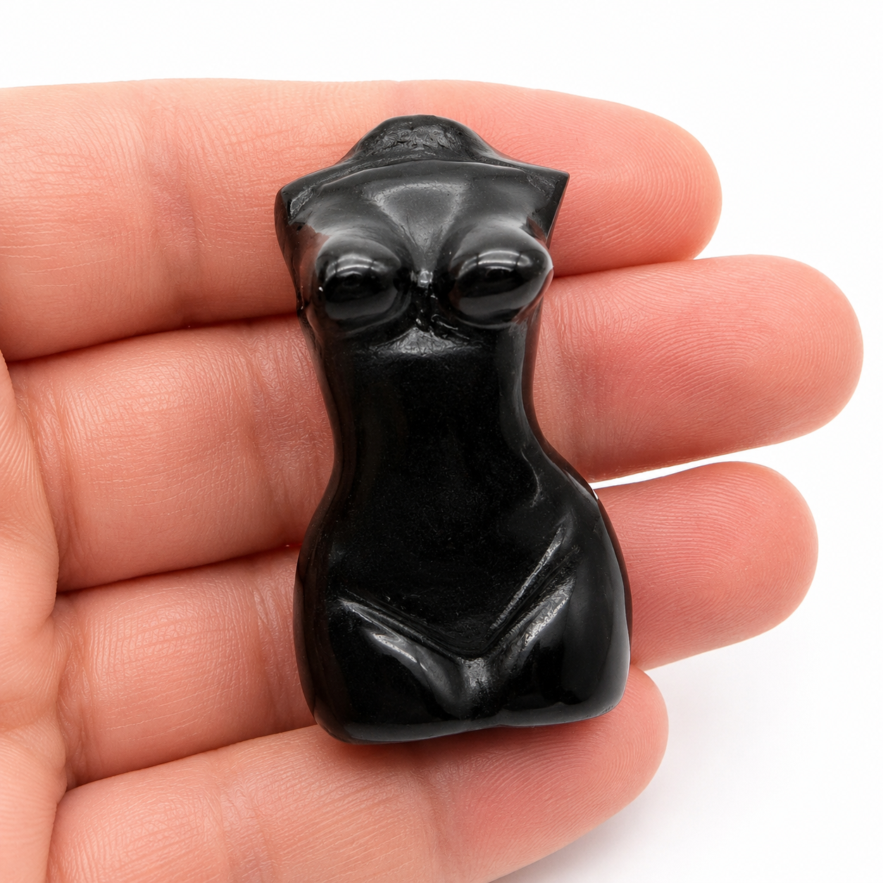 Frauenoberkörper aus Naturstein – Granat, Obsidian, Moosachat, Rosenquarz & Howlite