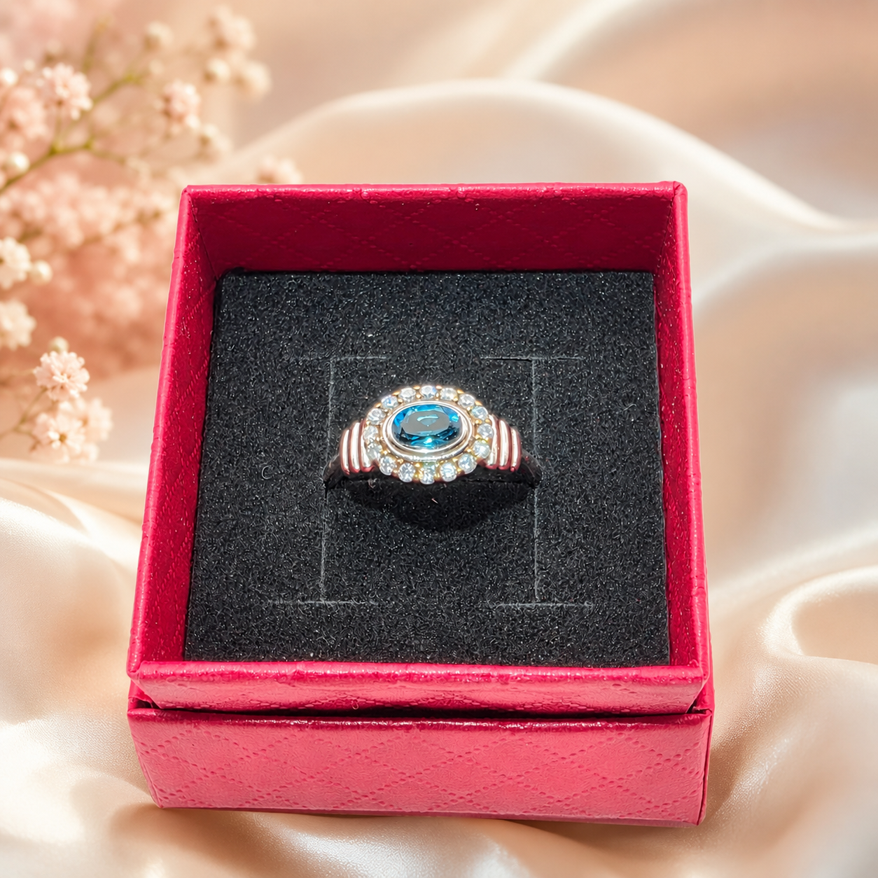Topas Ring mit 925 Sterlingsilber Fassung