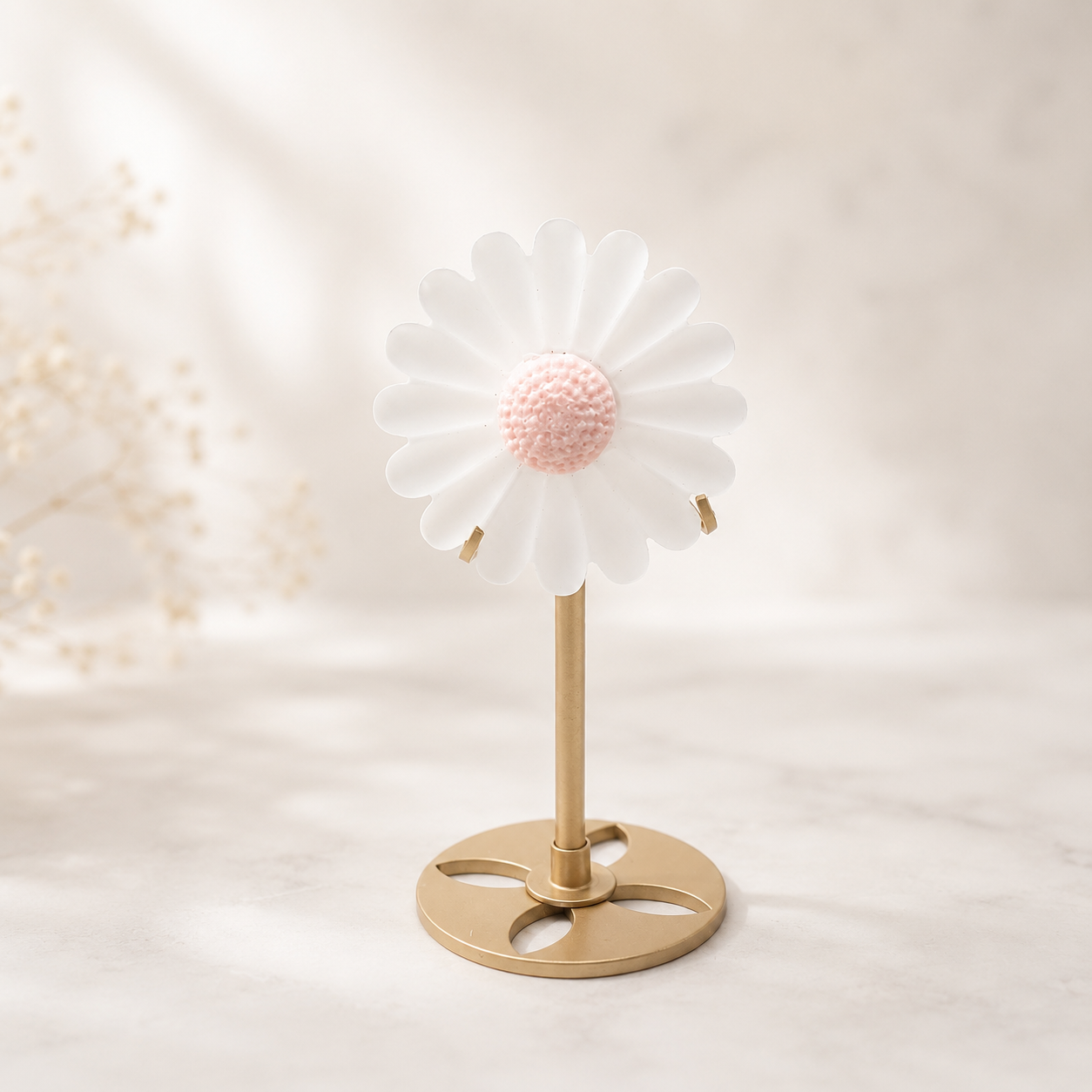 Kleine Selenit Blume mit Ständer