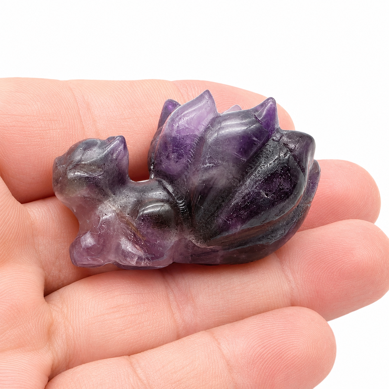 Nine Tail Fox – Bergkristall, Erdbeerquarz & Amethyst
