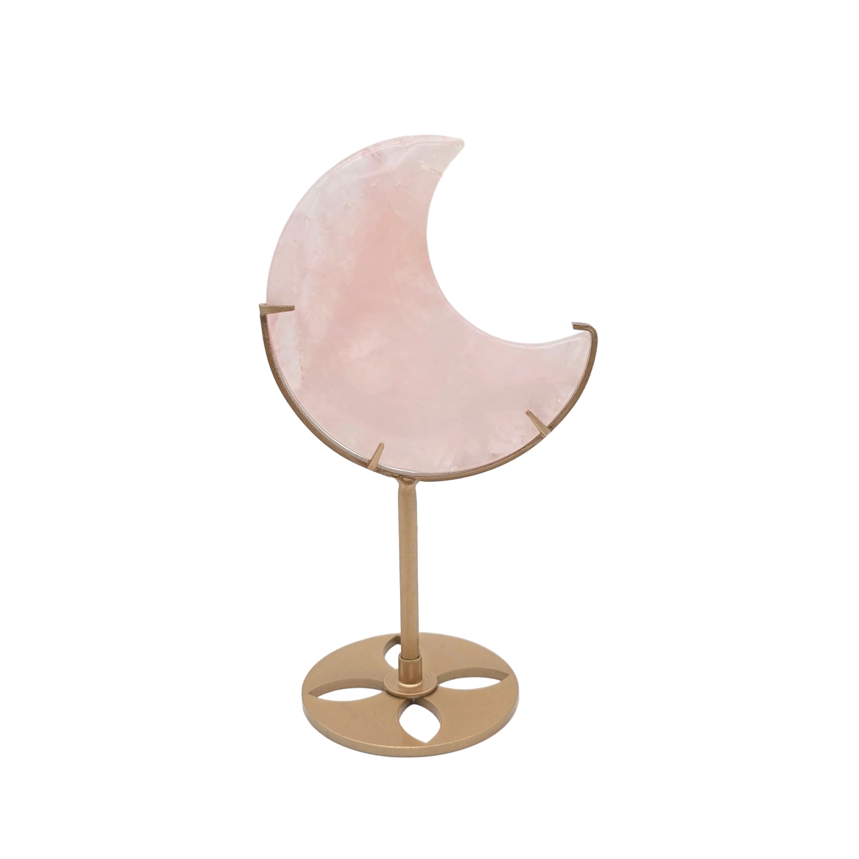 Rosenquarz Mond mit Ständer