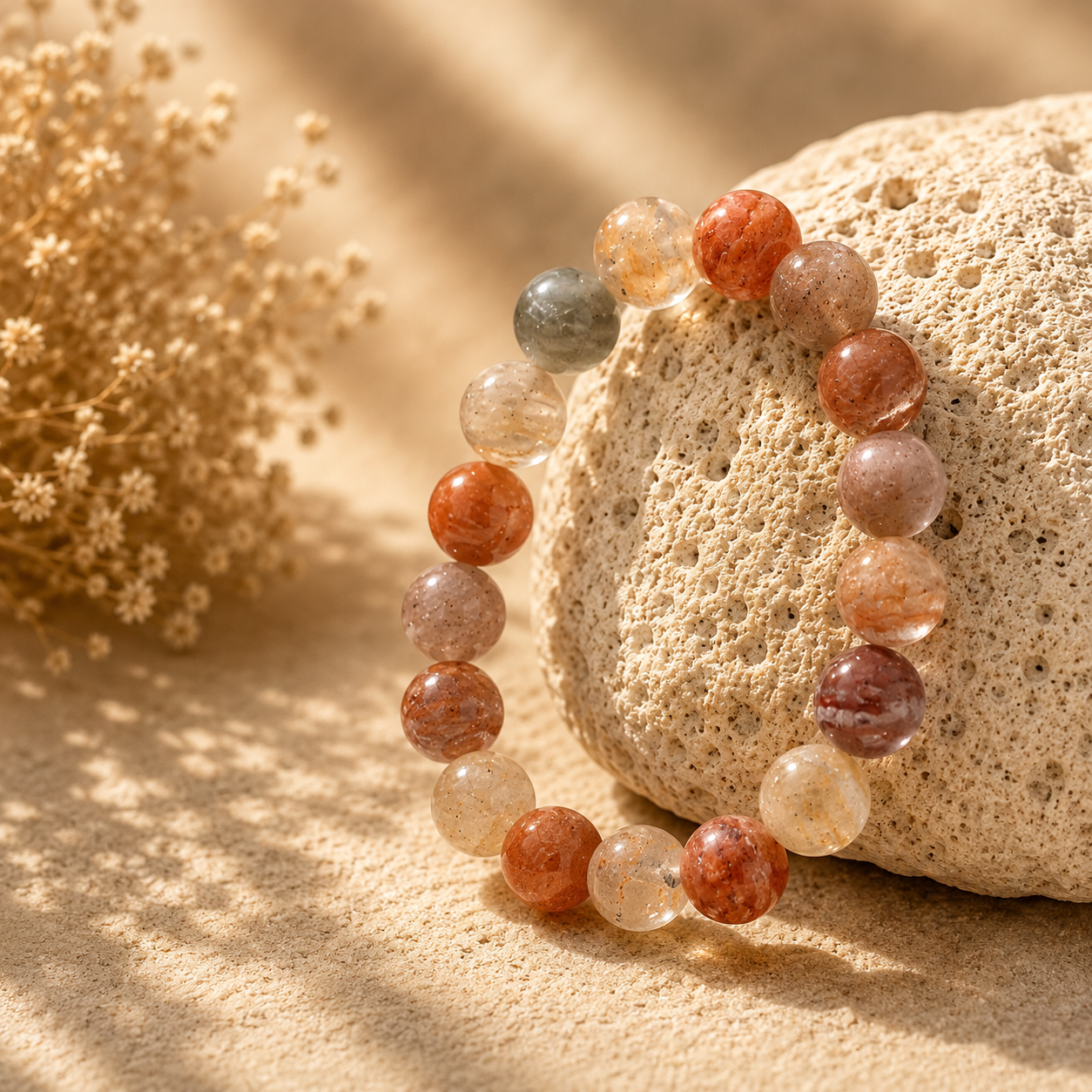 Thousand Layer Armband mit hochwertigen Edelsteinperlen