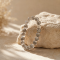 Bergkristall Armband mit silberfarbenen Einschlüssen (man Made)