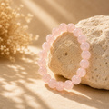 Rosenquarz Armband mit natürlichen Edelsteinperlen
