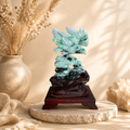 Jadeit Adler with Teak Stand