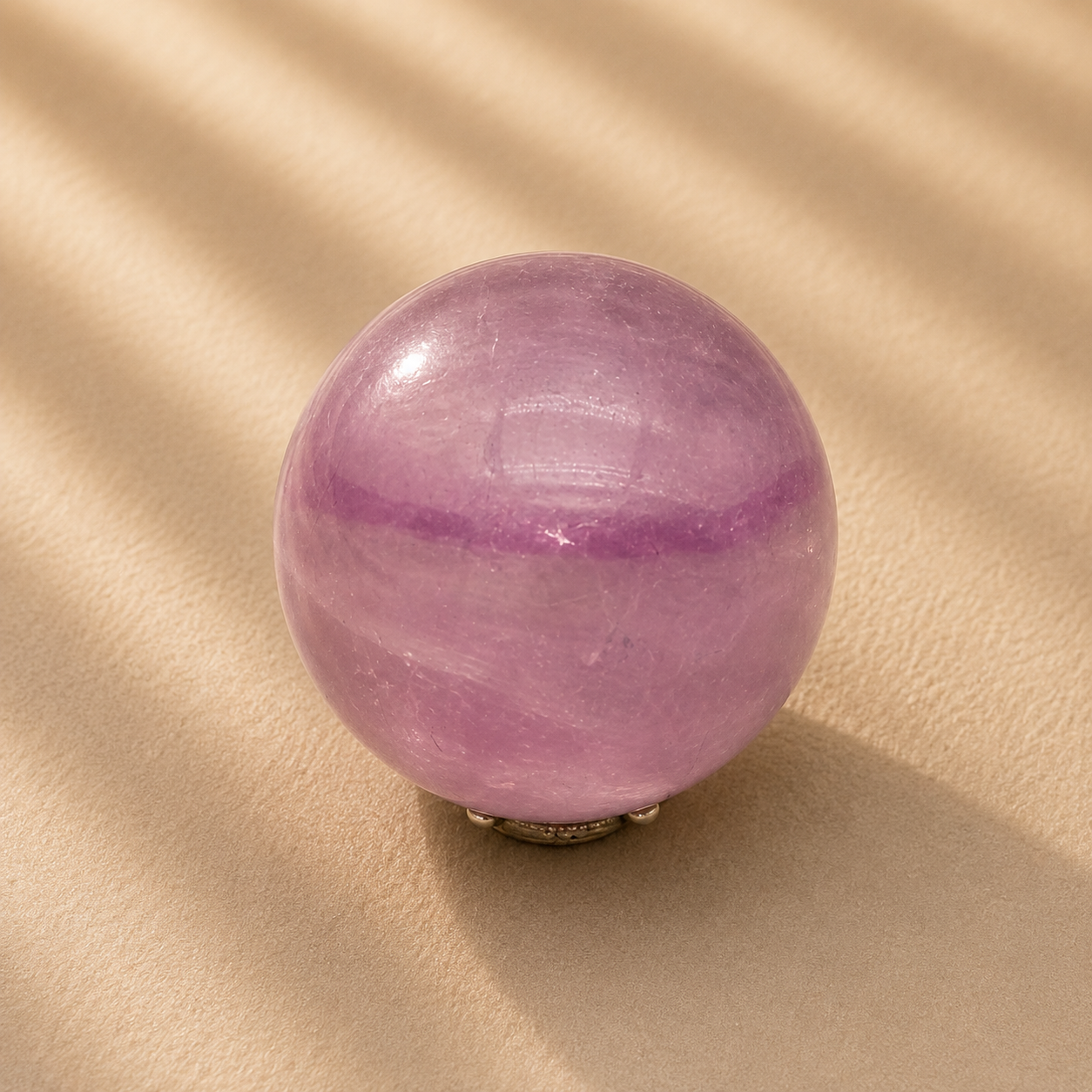 Rosa Fluorit-Kugel