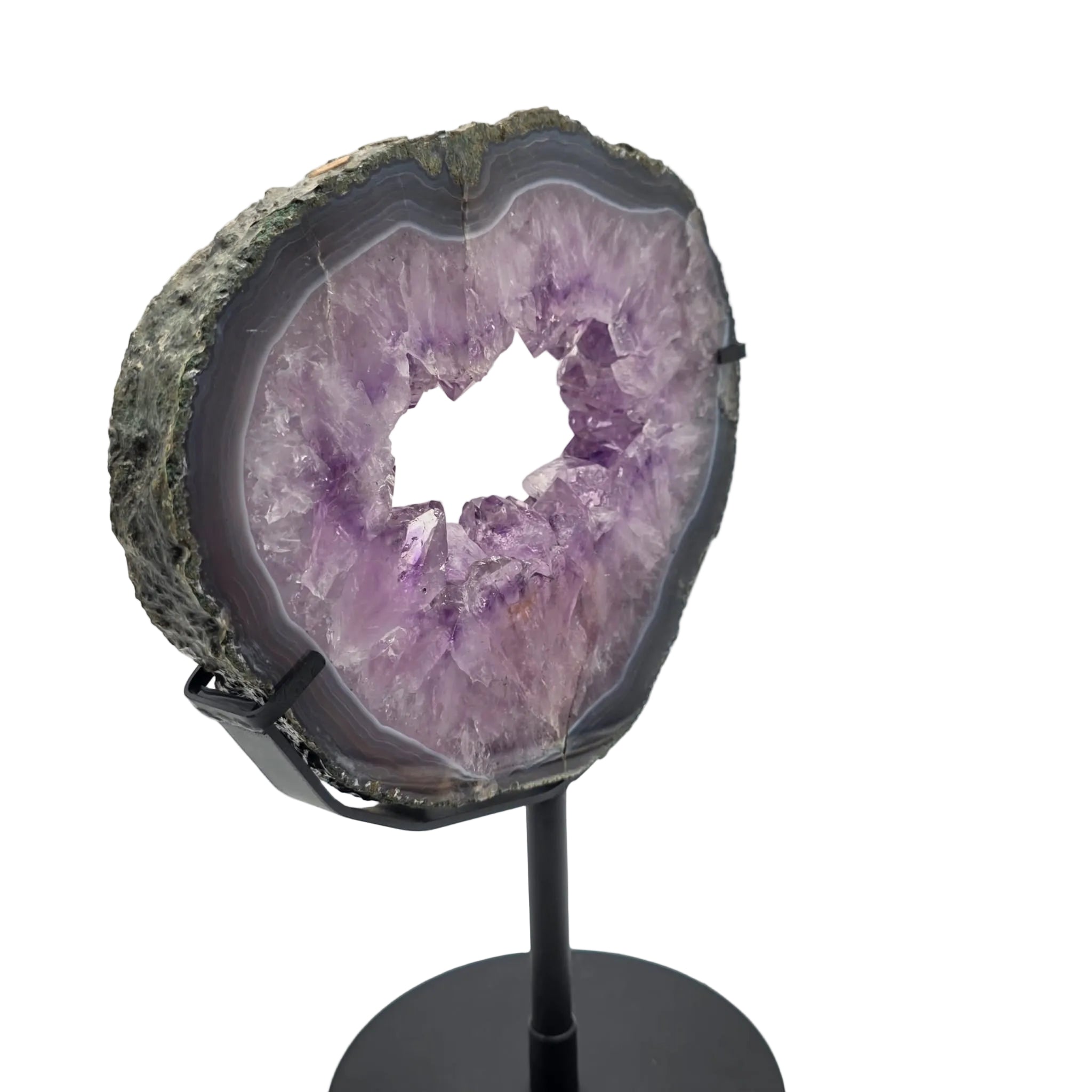 Amethyst-Scheibe mit Ständer