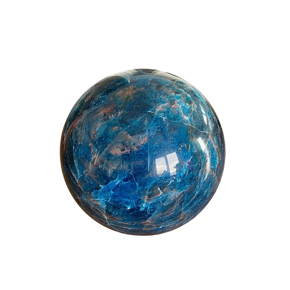 Blaue Apatit Kugel