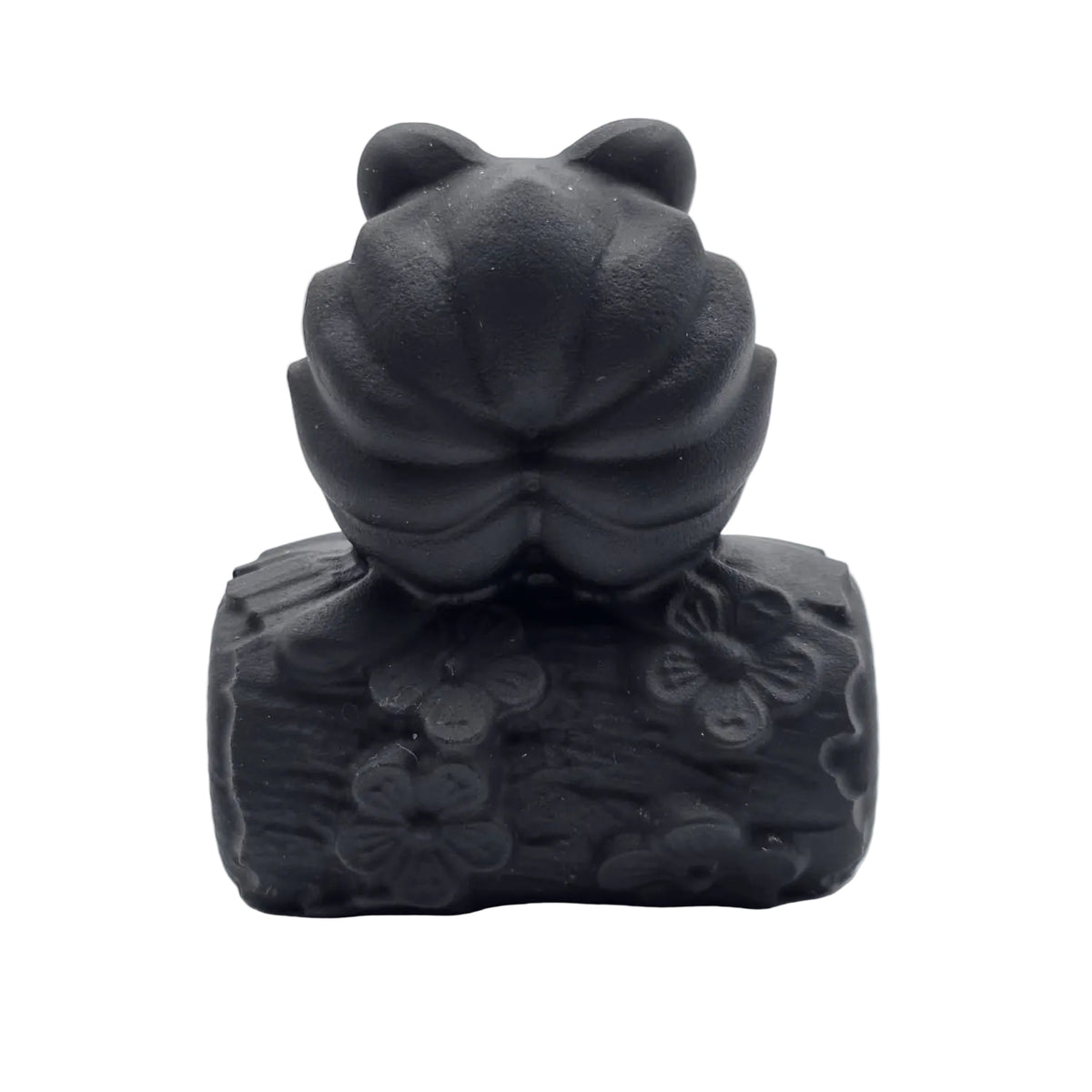 Obsidian Nine-Tailed Fox – Fuchsfigur aus echtem Naturstein