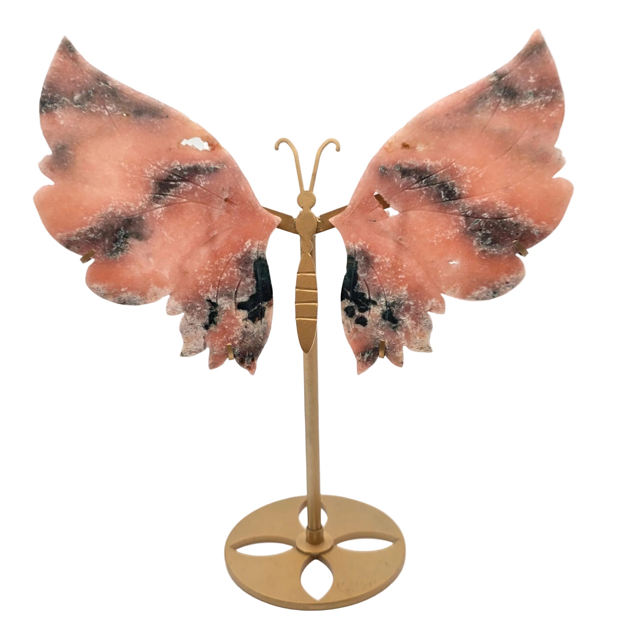 Pink Amethyst Schmetterling auf Metallständer