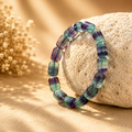 Blauer Fluorit Armband mit natürlichen Edelsteinperlen