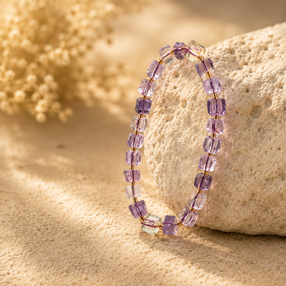 Ametrien Armband mit natürlichen Edelsteinperlen