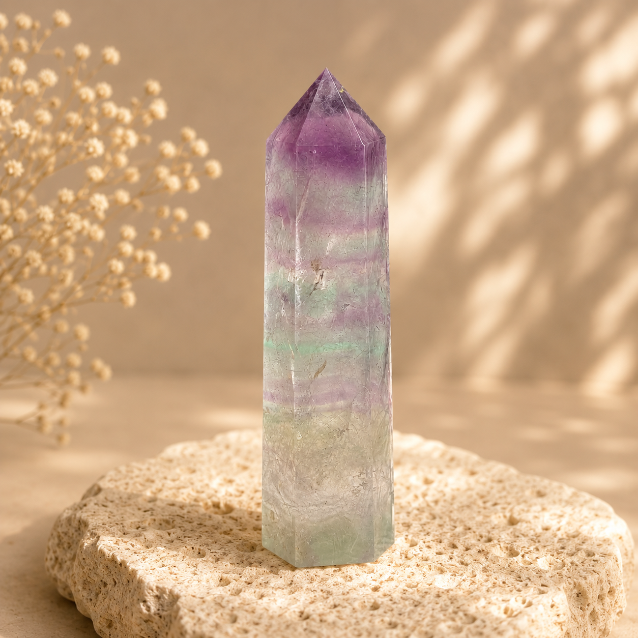 Lavendel Fluorit Turm