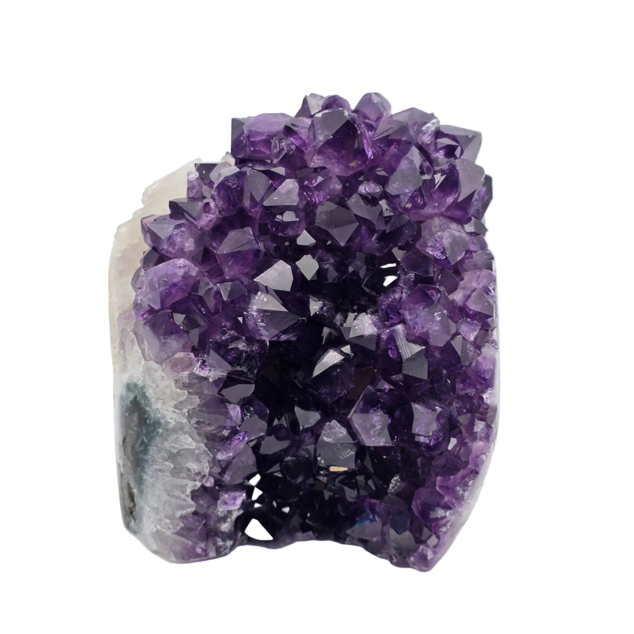 Amethyst-Druse mit Calcit