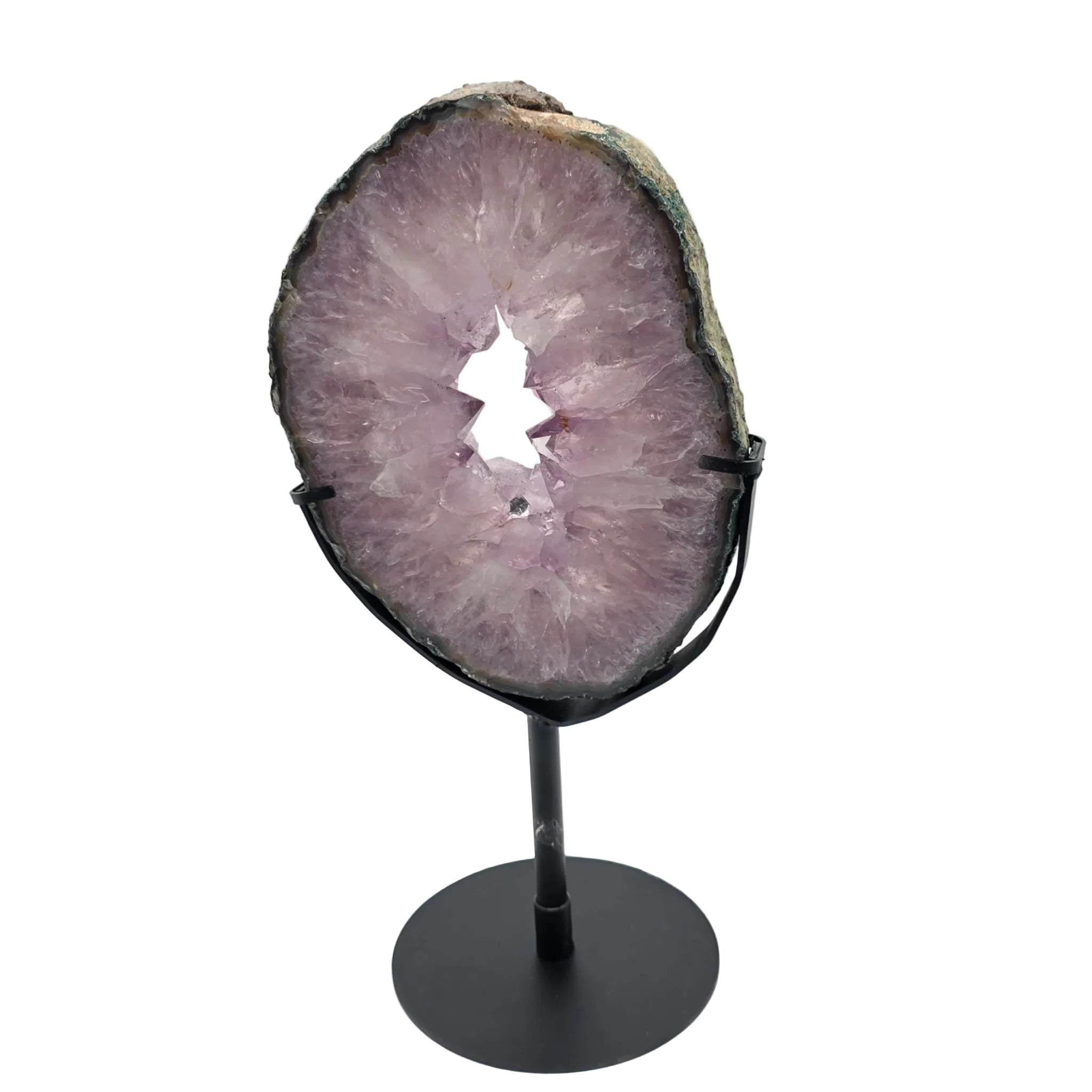 Amethyst-Scheibe mit Ständer