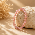Erdbeerquarz Armband mit natürlichen Edelsteinperlen