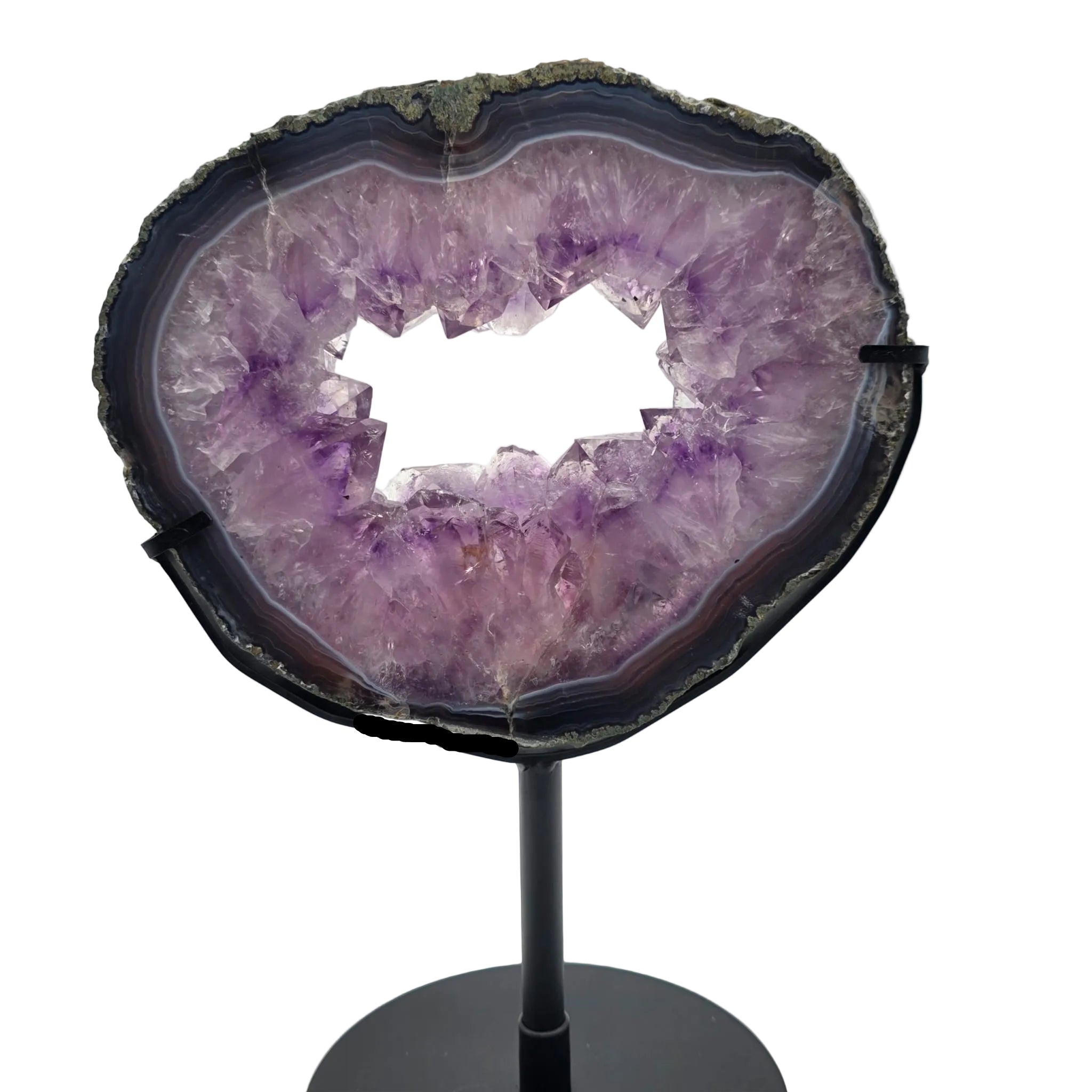 Amethyst-Scheibe mit Ständer