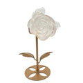 Edelstein-Rose auf Metallständer – handgearbeitete Naturstein-Dekoration