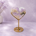 Pink-Amethyst-Herz mit Ständer