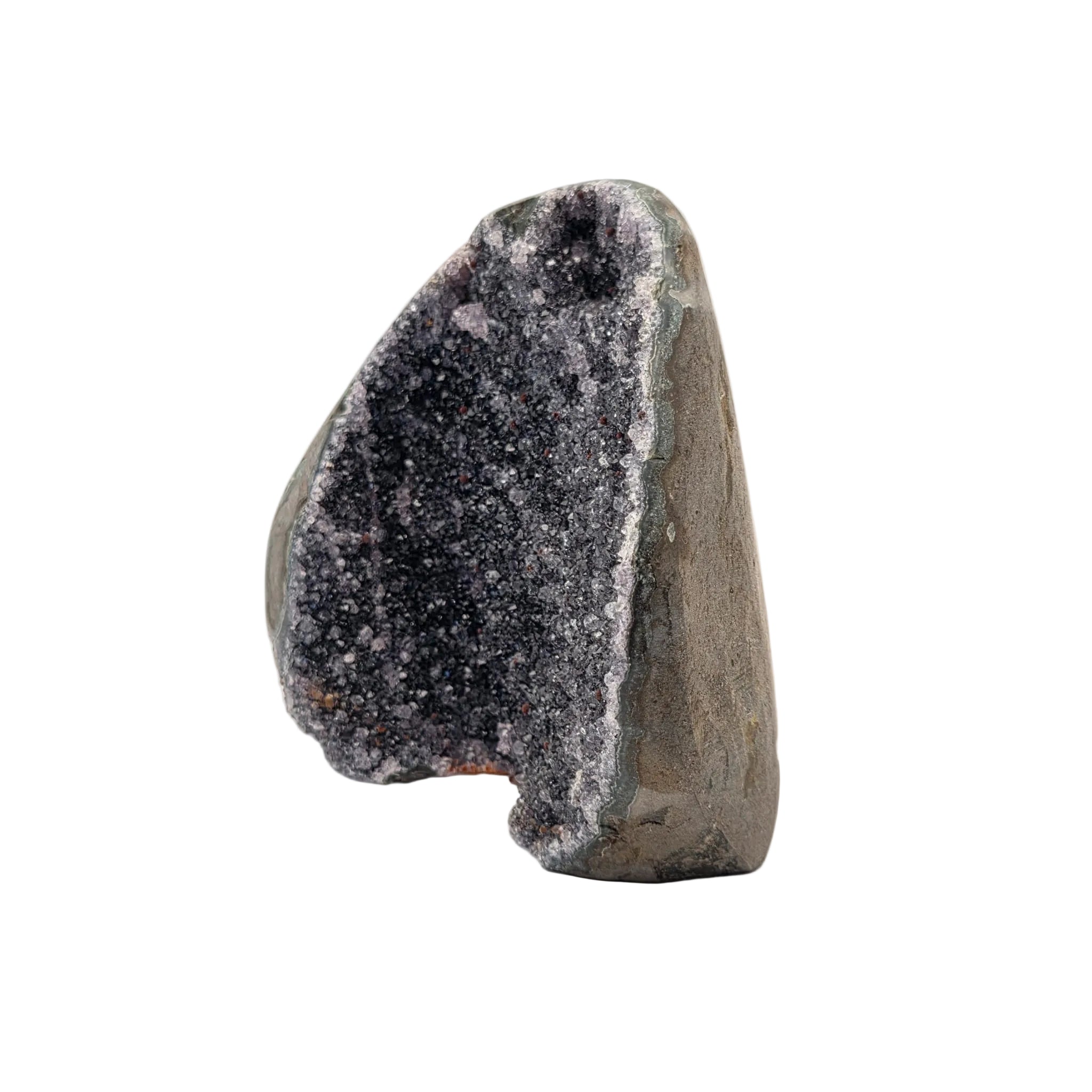 Amethyst-Druse mit Calcit