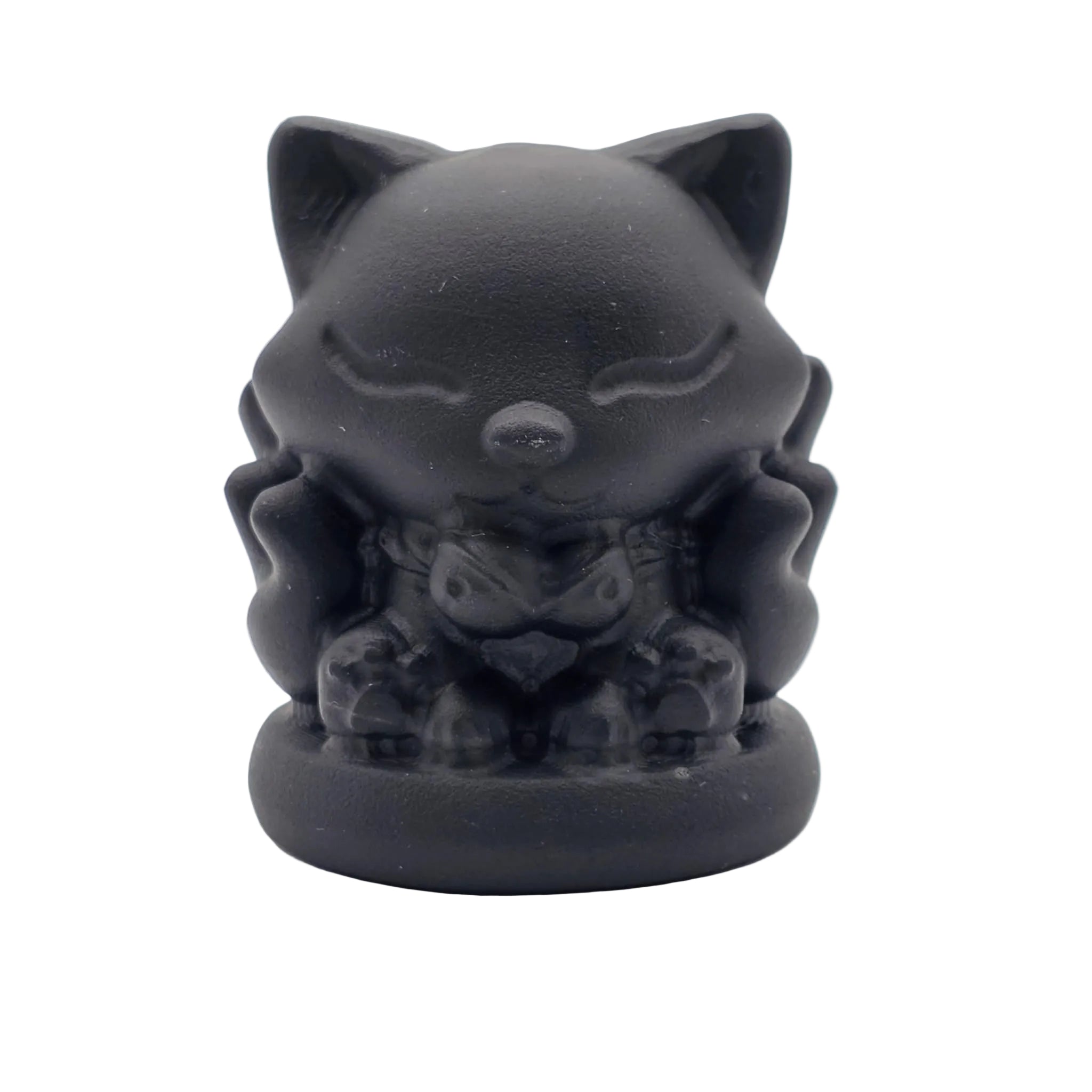 Obsidian Nine-Tailed Fox – Neunschwänziger Fuchs aus Naturstein