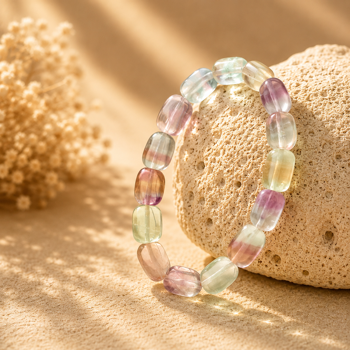 Candy-Fluorit Armband mit natürlichen Edelsteinperlen