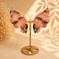 Pink Amethyst Schmetterling auf Metallständer