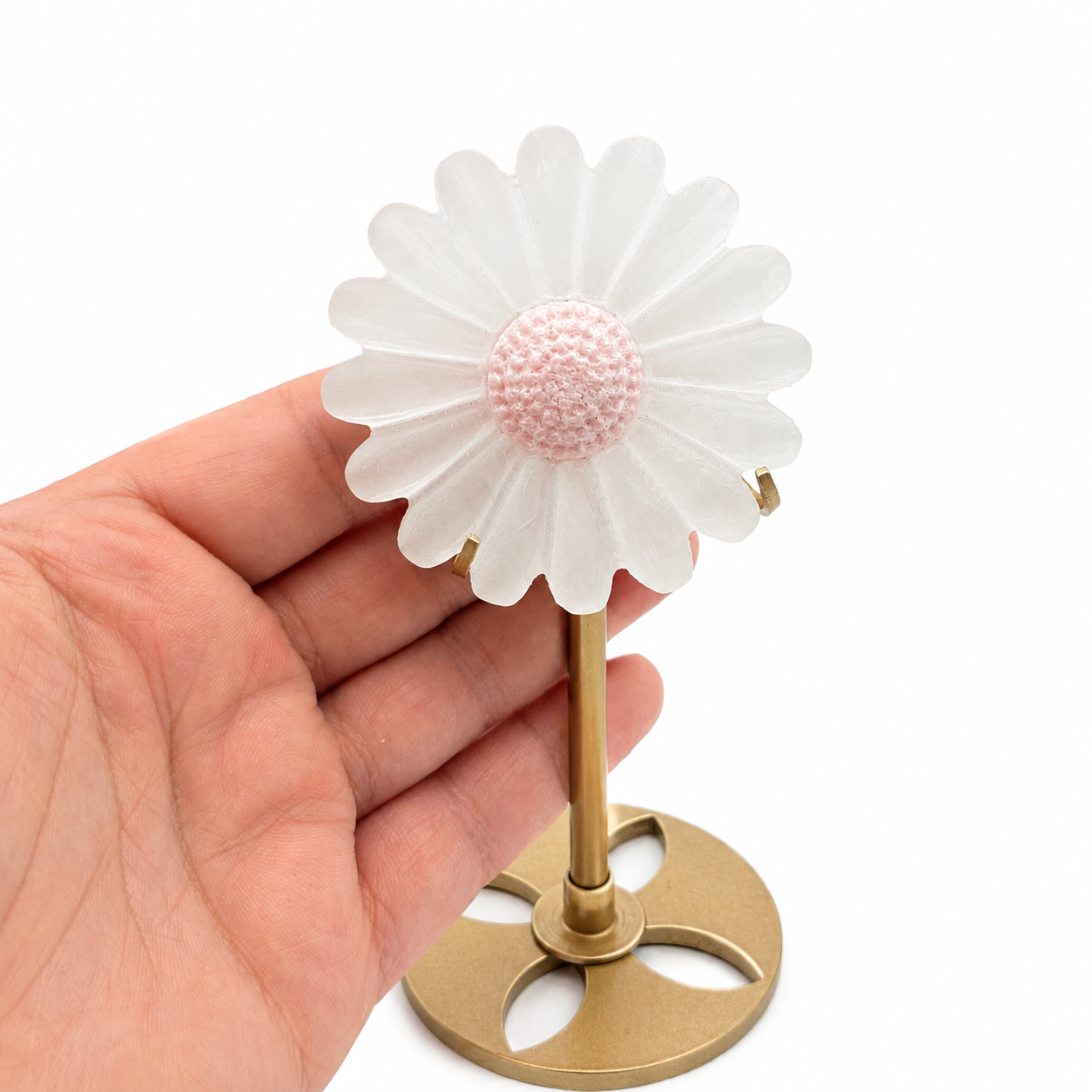 Kleine Selenit Blume mit Ständer
