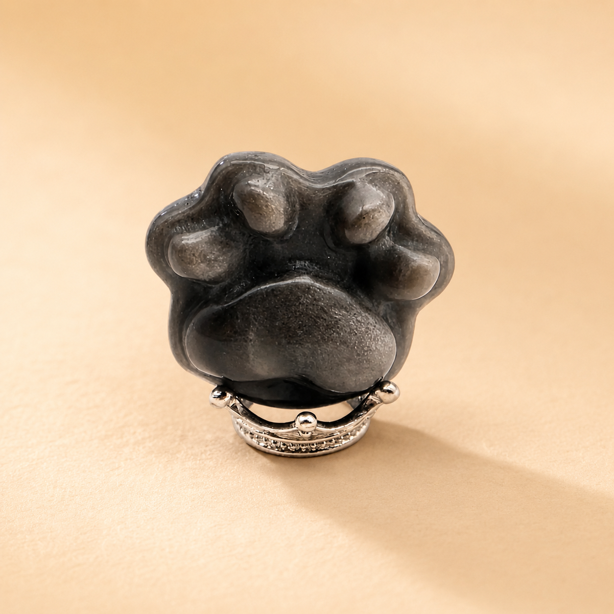 Silber Obsidian Katzentatze