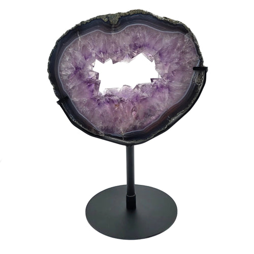 Amethyst-Scheibe mit Ständer