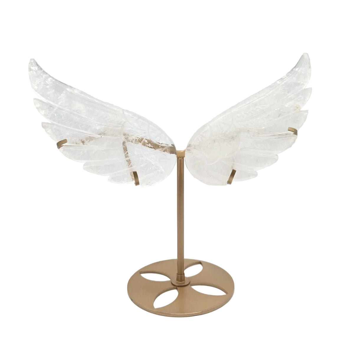 Bergkristall Engelsflügel auf Metallständer