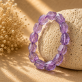 Facettiertes Amethyst Armband mit natürlichen Edelsteinperlen