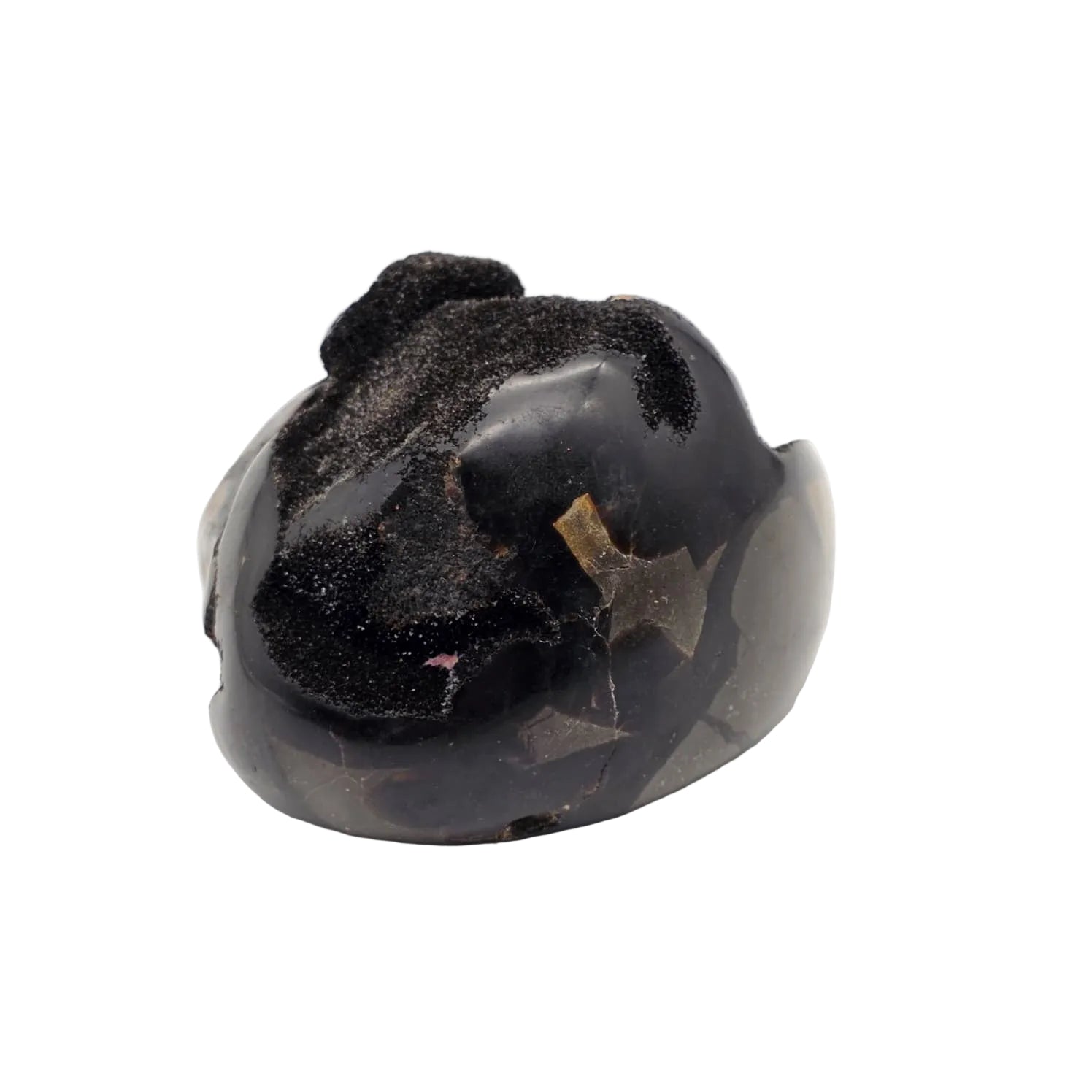 Schwarze Septarien Freiform – Naturstein Unikat